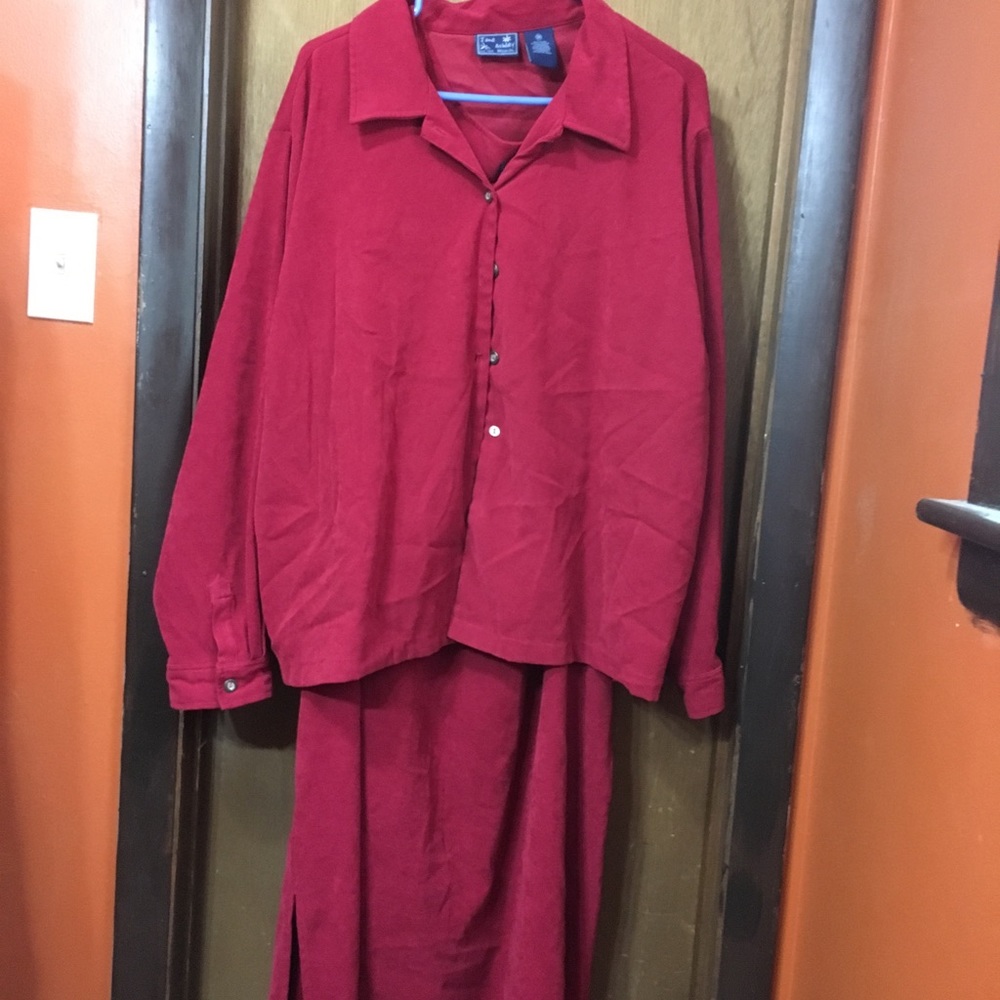 3 x Jane Ashley Long Red dress with jacket